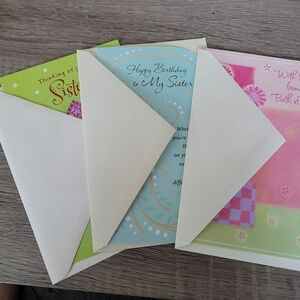 3-Beautiful VINTAGE Holiday Greeting Cards